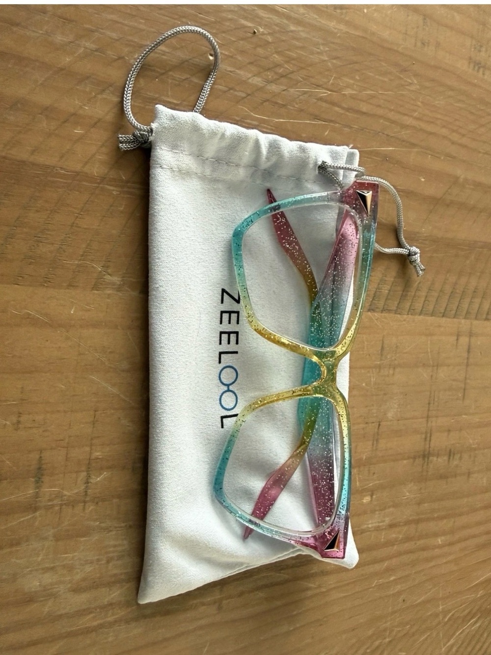 Zeelool Multicolor Glitter Plastic Full Rim Eyeglass Frames Colorful